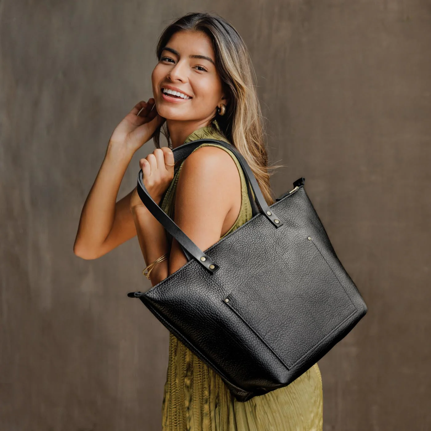'Almost Perfect' Leather Tote Bag - Image 155