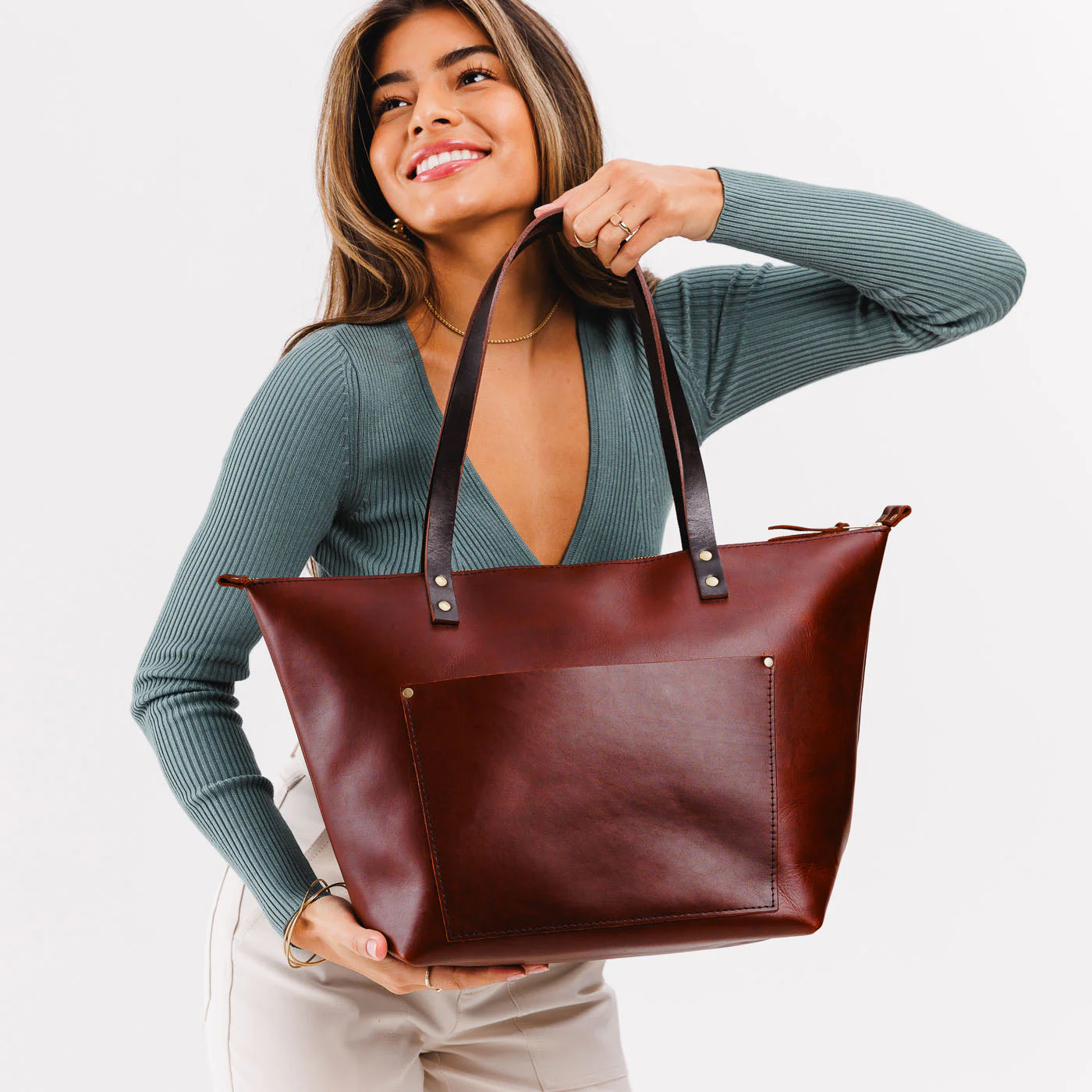 Leather Tote Bag - Image 148