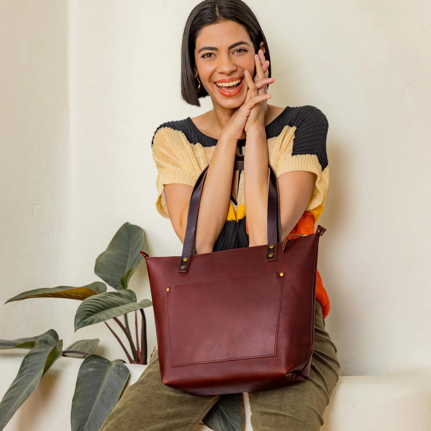 Leather Tote Bag - Image 171