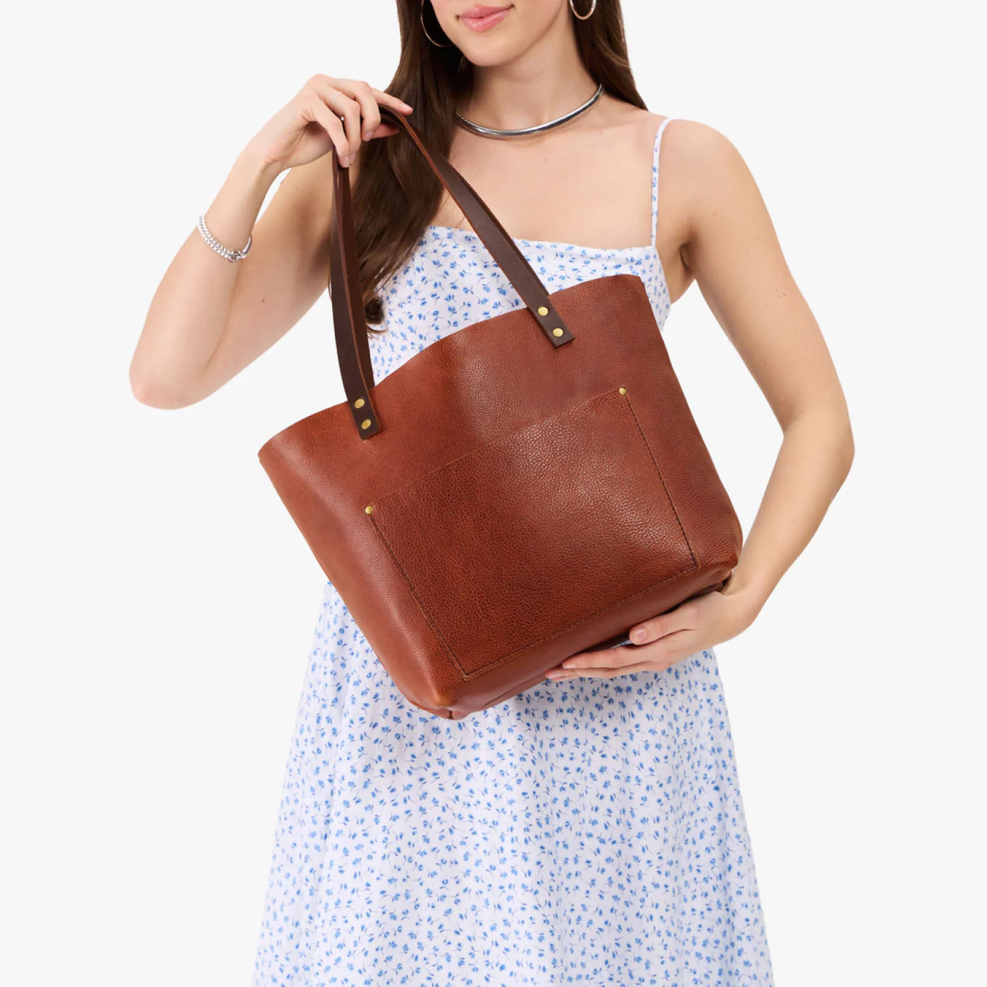 Leather Tote Bag - Image 75