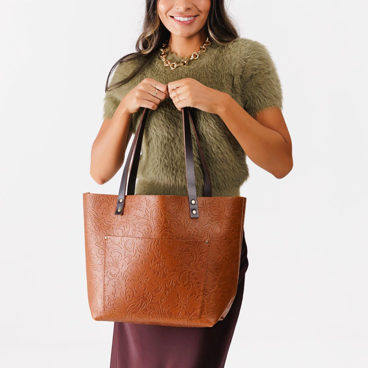 Leather Tote Bag - Image 81